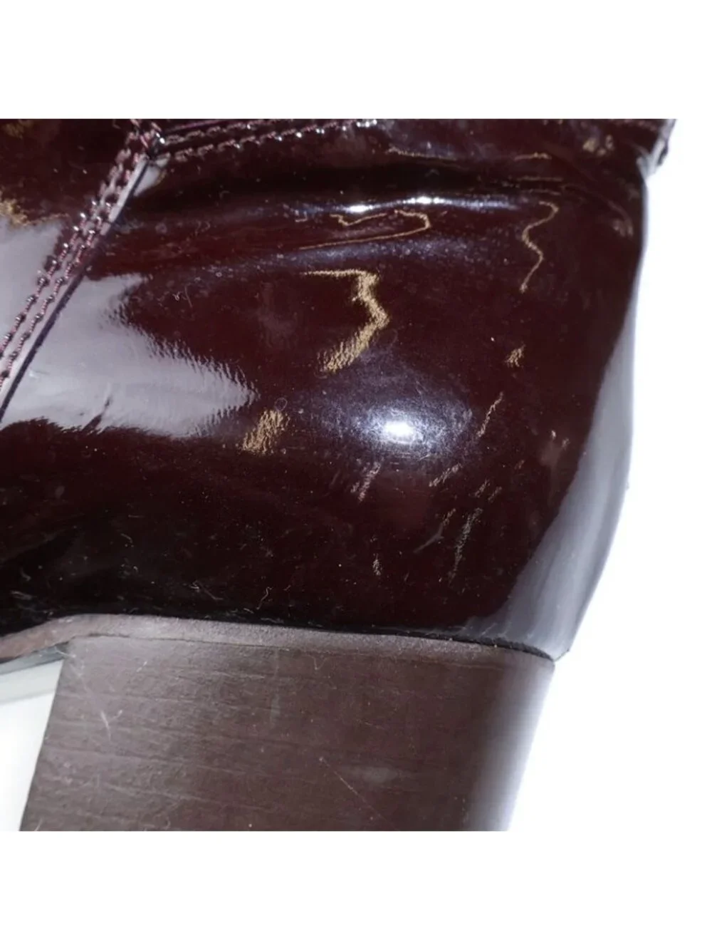 Chanel CC Logo Patent Long Boots Brown - Picture 6 of 6